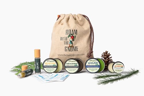 Serendipitous Summer Farms The Hairy Gnome-Organic Hiker Ointments | Epic 6 pc. Gift Set | Plastic Free | Made in The U.S.A. | Helping You Conquer The World.
