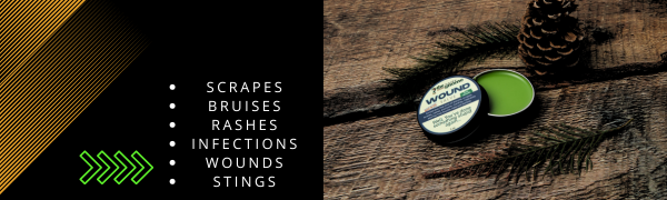 Hiker's Wound Salve for Wounds, Cuts, Bruises, Raw Skin, ect.