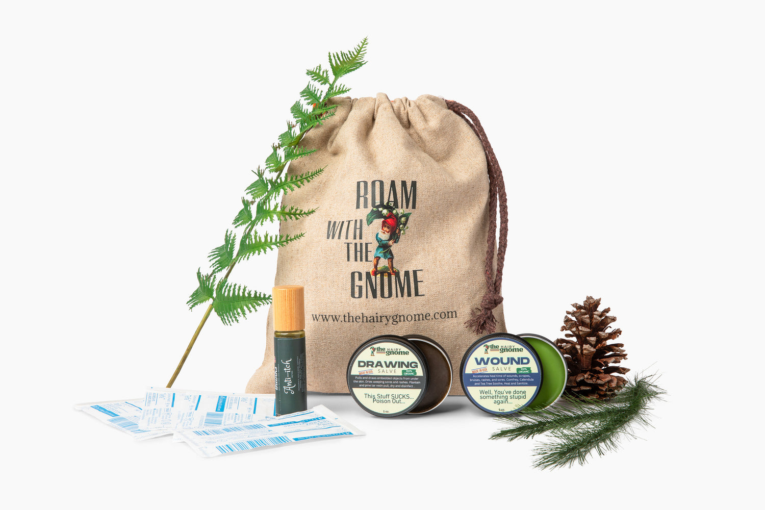 The Hairy Gnome-Organic Hiker Ointments | 3 pc. Hiker's Set | Plastic Free | Made in The U.S.A. | Give a Sh$t About Nature |