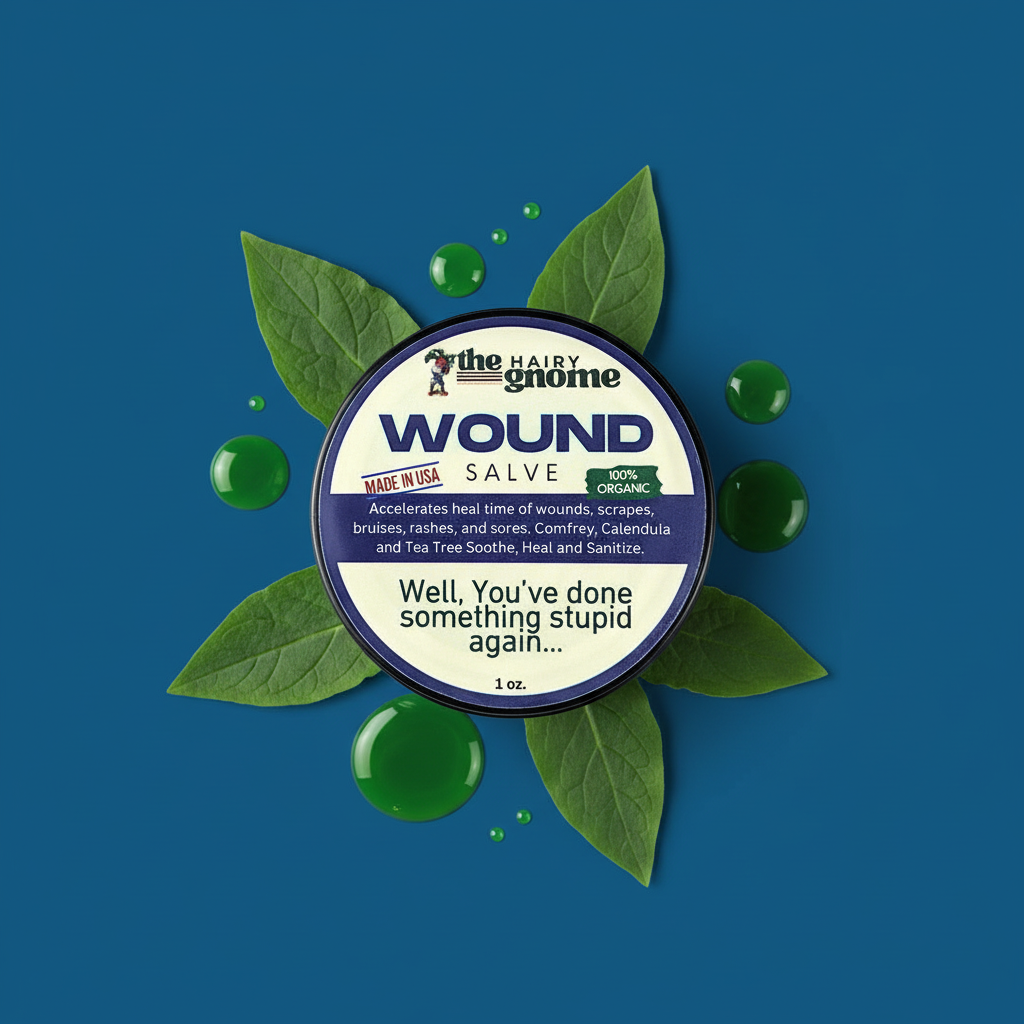 Hiker's Wound Salve- Well, You've Done Something Stupid Again: For Wounds, Cuts, Bruises, Raw Skin, ect.