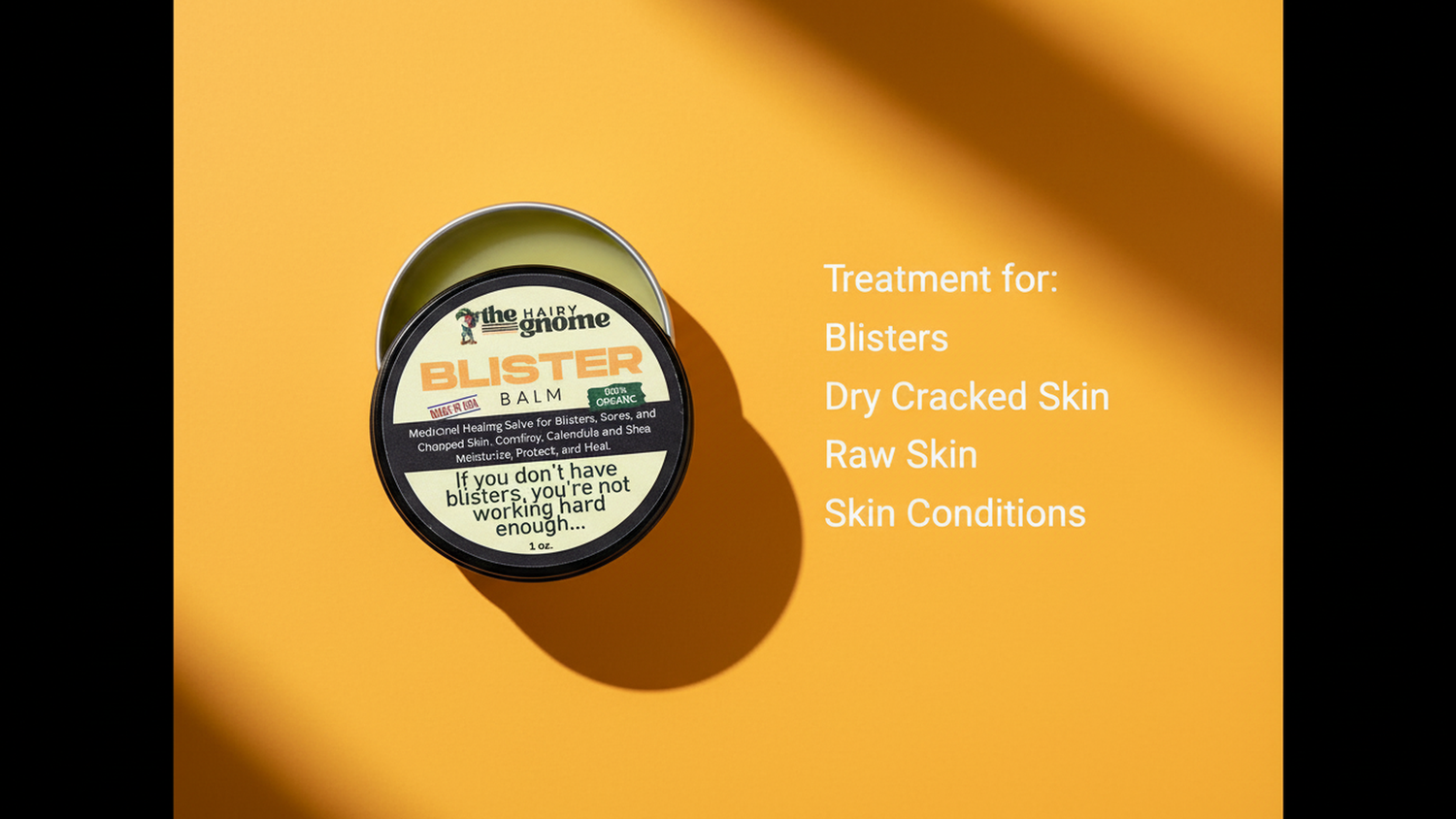The Hairy Gnome - Blister Balm. If You Don't Have Blisters... You're Not Working Hard Enough. Natural Healing Remedy for Blisters