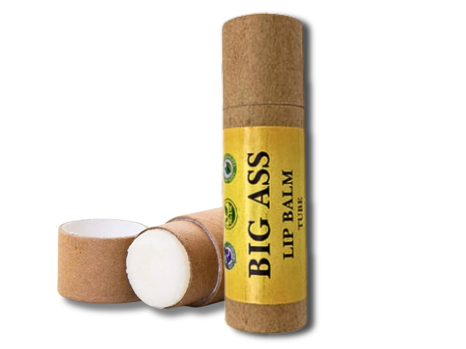 The Hairy Gnome- Big ASS Lip Balm. Repairs, Moisturizes and Softens Chapped Lips Using Plant Ingredients and No Plastic. Clean Company. Give a Sh*t About Nature.