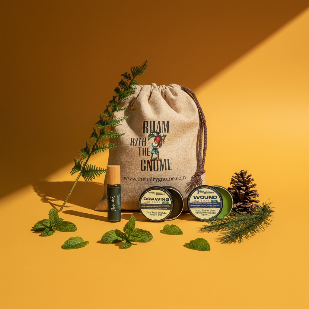 The Hairy Gnome Hiking Salves and Ointments. Plastic Free Company. Give a Shit About Nature.