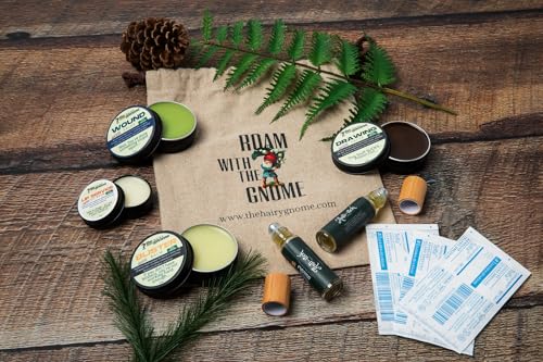 Serendipitous Summer Farms The Hairy Gnome-Organic Hiker Ointments | Epic 6 pc. Gift Set | Plastic Free | Made in The U.S.A. | Helping You Conquer The World.